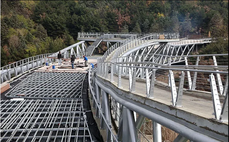 مراحل ساخت و ساز پل طبیعت