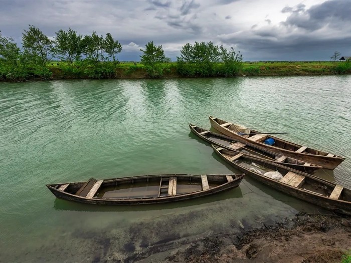 قایق هایی در تالاب