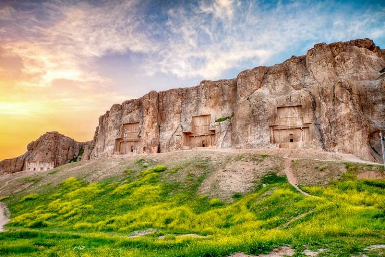 غروب محوطه باستانی نقش رستم