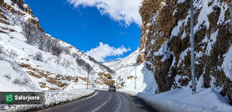 نمای برفی در روز