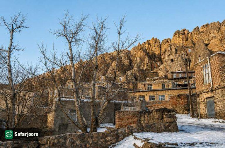 نمای برفی از کندوان زیبا